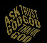 Ask, Trust, Thank God Rhinestone Top