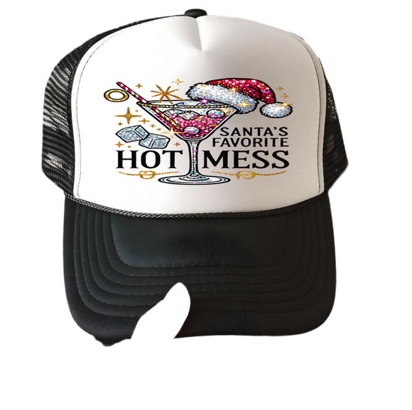 Santa’s Favorite Hot Mess Trucker Hat