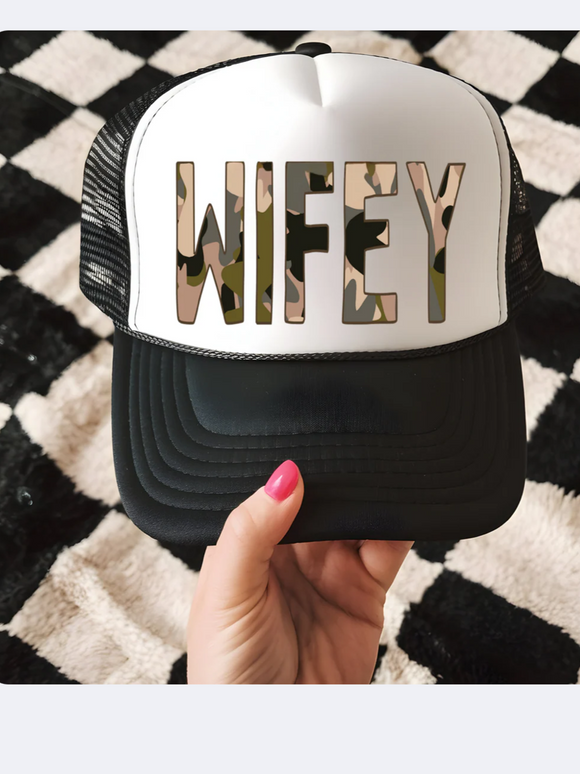 Camo Wifey Trucker Hat
