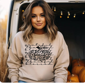 Grateful Leopard Pumpkin Sweatshirt