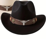 Wide Brim Cowboy Hat & Accessories