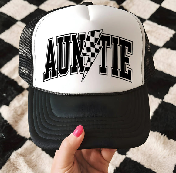 Auntie w/Bolt Trucker Hat