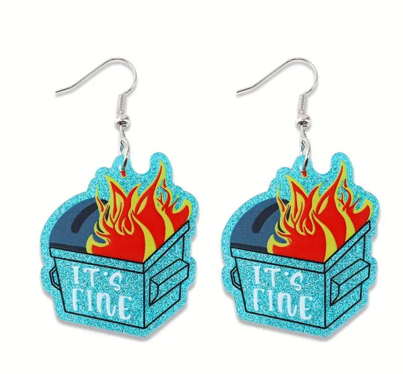 Glitter Acrylic lightweight Earrings