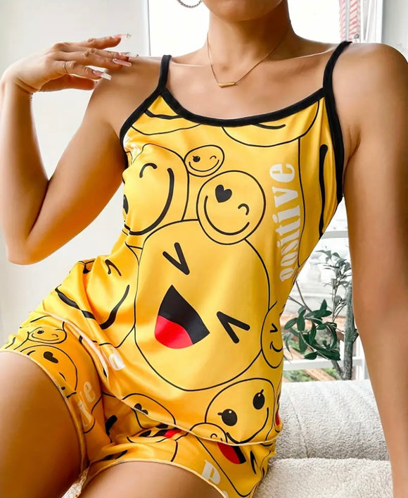 Smiling Face 2pc Pajama Set