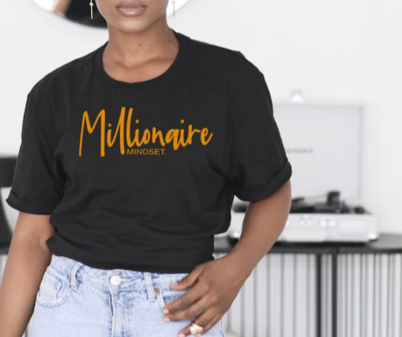 Gold Millionaire Mindset T Shirt
