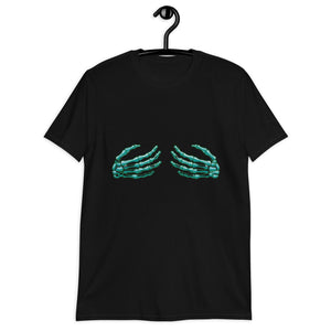 Cuffing Teal Skellie Hands T-Shirt