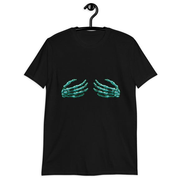 Cuffing Teal Skellie Hands T-Shirt