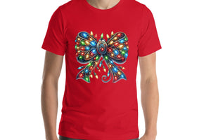 Christmas Lights Bow T-Shirt