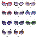 Lena Round Rhinestone Sunglasses