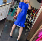Victoria Ruffle Bandage Dress