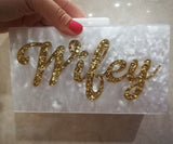 Wifey Acrylic Clutch