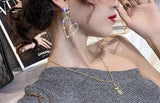 Trendy Heart Dangle Earrings