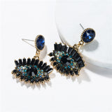 Rhinestone Eye Drop Earrings