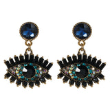 Rhinestone Eye Drop Earrings