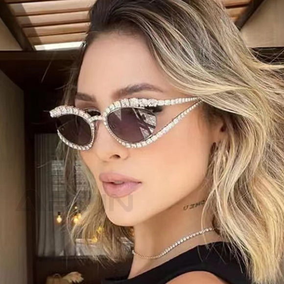 Cat Eye Rhinestone Sunglasses