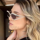 Cat Eye Rhinestone Sunglasses