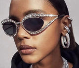 Cat Eye Rhinestone Sunglasses