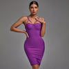 Purple Sleeveless Bodycon Dress