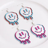 White Smiling Faces Earrings