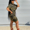 S-2XL Plus Size Camouflage Jumpsuit