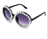 Lena Round Rhinestone Sunglasses