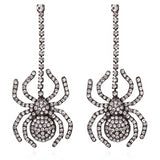 Rhinestone Spider Earrings