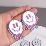 White Smiling Faces Earrings