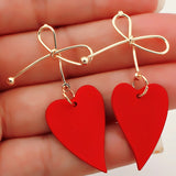 Heart Geometric Drop Earrings