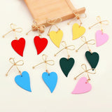 Heart Geometric Drop Earrings