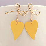 Heart Geometric Drop Earrings