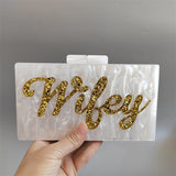 Wifey Acrylic Clutch