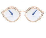 Cathy Cat Eye Crystal Glasses