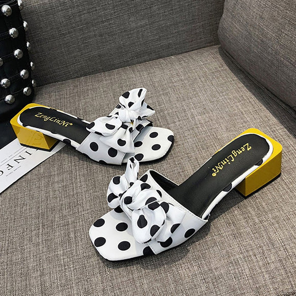 Kelly Square Heel Slipper