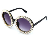 Lena Round Rhinestone Sunglasses