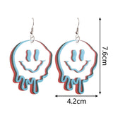 White Smiling Faces Earrings