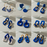 Klein Blue Arcylic Earrings