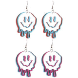 White Smiling Faces Earrings