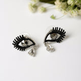 Crystal Eyelash Earrings