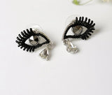 Crystal Eyelash Earrings