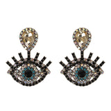 Beaded Eye Tassel Earrings