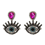 Beaded Eye Tassel Earrings