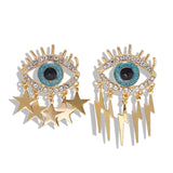 Evil Eye Crystal Earrings