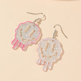 Pink Smiley Earrings