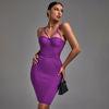 Purple Sleeveless Bodycon Dress