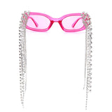 Vintage Tassel Rhinestones Glasses