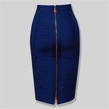 Zipper Bodycon Bandage Skirt