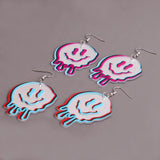 White Smiling Faces Earrings