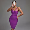 Purple Sleeveless Bodycon Dress