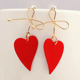 Heart Geometric Drop Earrings