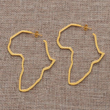 African Map Earrings